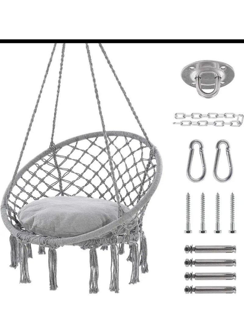 كرسي أرجوحة شبكي – كرسي معلق للشرفة والحديقة والبلكون - Image 3