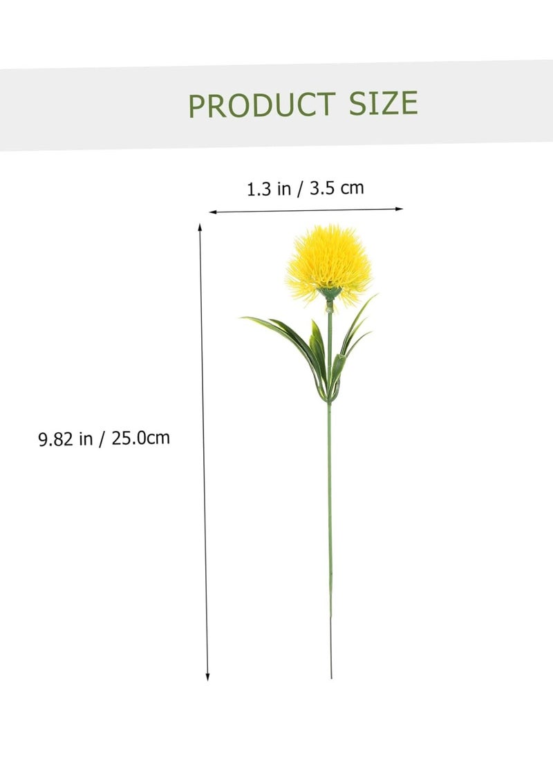SYOSI - 10pcs Artificial Dandelion Artificial Outdoor Plants Dining Room Table Decor Table Centerpieces for Weddings Plastic Flower Bouquet Flower Arrangement Realistic Lifelike Dandelion - Image 1