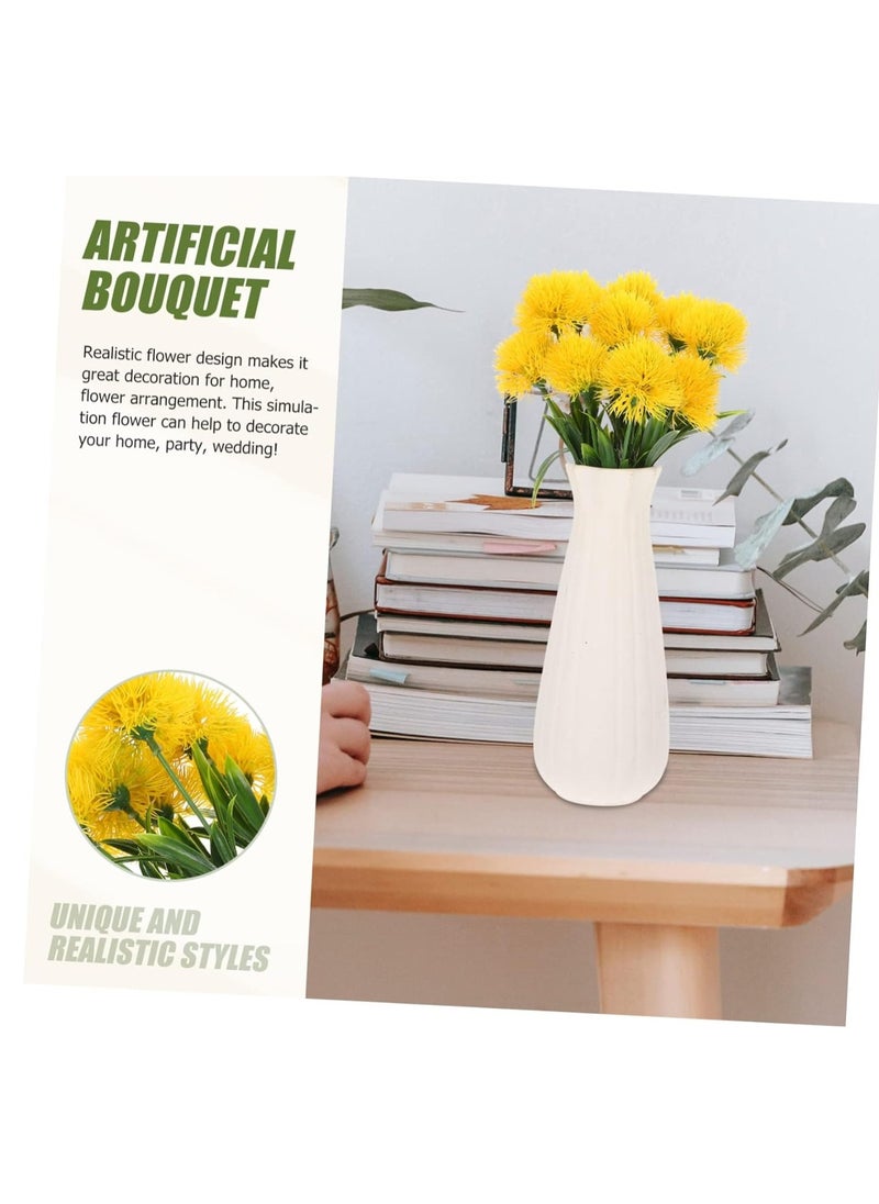 SYOSI - 10pcs Artificial Dandelion Artificial Outdoor Plants Dining Room Table Decor Table Centerpieces for Weddings Plastic Flower Bouquet Flower Arrangement Realistic Lifelike Dandelion - Image 1