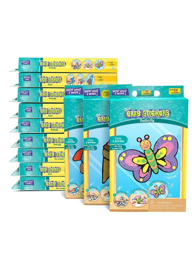 إيماجيميك ملصقات إيماجيميك الطينية | مجموعة فنون وحرف يدوية (عبوة من ٣ تصاميم) | سهلة الاستخدام | سهلة الحمل | هدايا عيد ميلاد للأطفال من عمر ٣، ٤، ٥، ٦، ٧، ٨ سنوات - Image 1