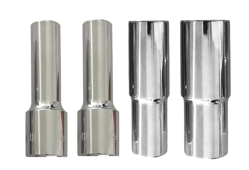 4 NEX 8mm + 10mm + 19mm + 22mm, 1/2" Drive Hex Long Chrome Vanadium Steel, Anti Rust, Heavy Duty Socket - Image 1