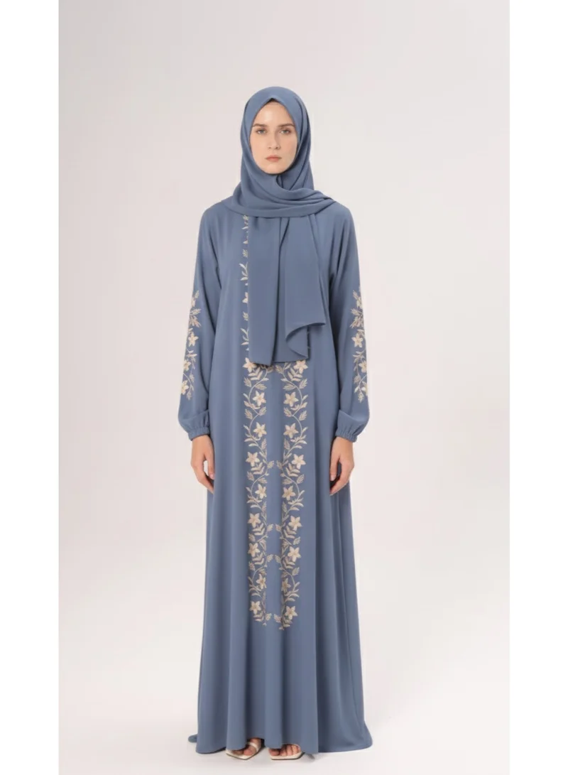 Hadiyath Al Madinah Embroidered Prayer Dress & Prayer Mat (2 Pcs) - HM