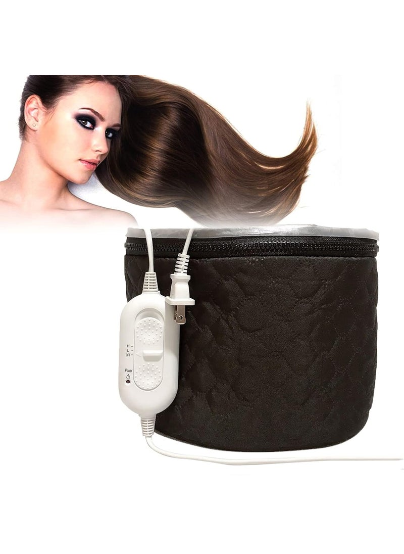 XNX - XNX 110V Electric Hair CapHair Care HatHome Hair SPA Beauty CapHair Steamer Thermal Heat CapNourishing Hair Hat with 3 Mode Temperature Control Black - Image 1