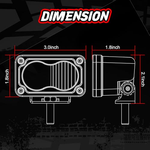 Auto Power Plus LED Pod Light Yellow Off Road Driving Cube Light LED Ditch Backup Work Lights Combo Bumper Light Bar Pods for Truck Pickup ATV UTV SUV 4x4 Motorcycle Boat - Image 2