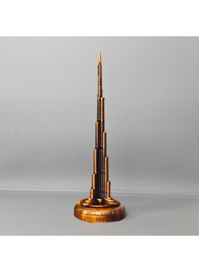 Souvenir Souq Burj Khalifa Metal 23.5 cm/9.25 Inches ,Decoration Iconic Dubai Landmark,World tallest Building Copper Polish - Image 1