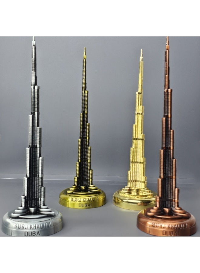 Souvenir Souq Burj Khalifa Metal 23.5 cm/9.25 Inches ,Decoration Iconic Dubai Landmark,World tallest Building Copper Polish - Image 4