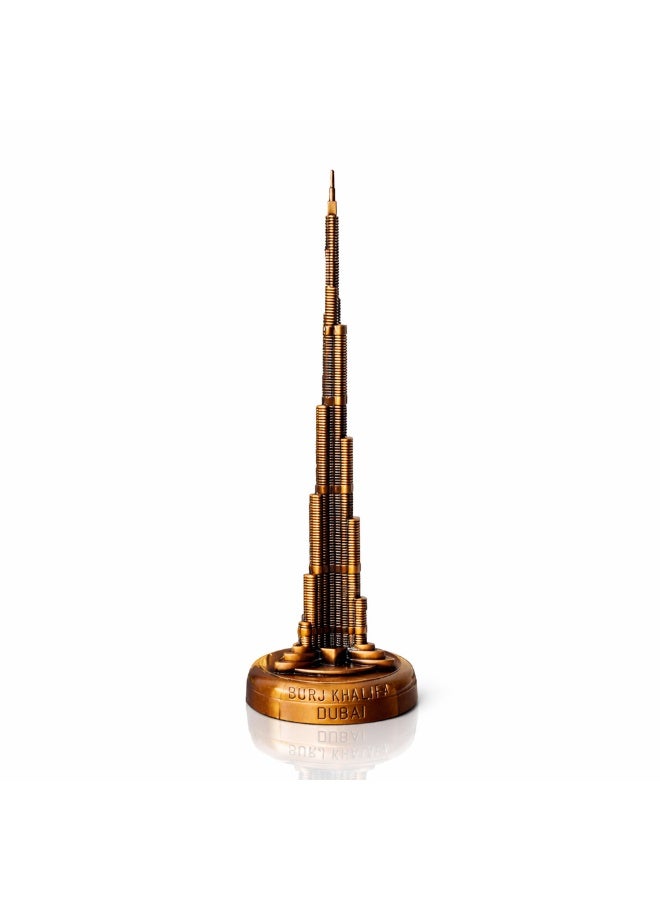 Souvenir Souq Burj Khalifa Metal 23.5 cm/9.25 Inches ,Decoration Iconic Dubai Landmark,World tallest Building Copper Polish - Image 1
