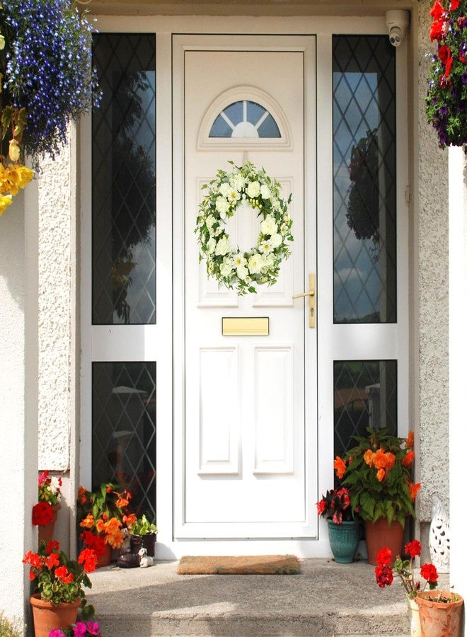 WreathDream إكليل ربيعي من WreathDream مزين بالزهور، مثالي لتزيين باب المنزل الأمامي، والأماكن الداخلية والخارجية، وحفلات الزفاف، والجدران، والنوافذ، والمناسبات الاحتفالية. - Image 4