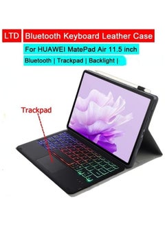 Neutral Huawei Matepad Air 11.5 inch 2023 case for, Magnetic Removable Wireless Colorful Backlit Keyboard Cover (Black)  - Image 2