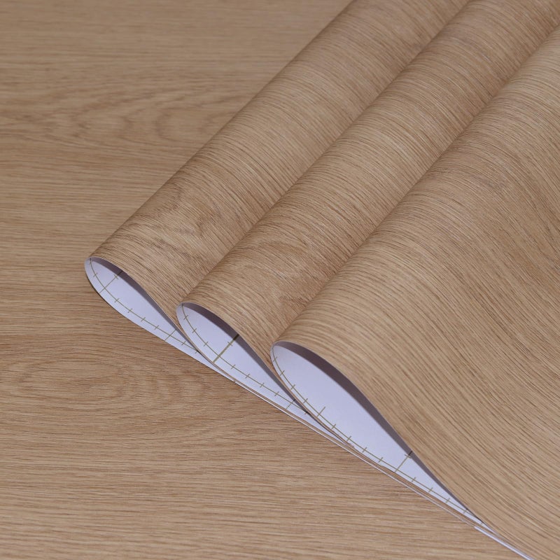 TOTIO Walnut Wood Peel and Stick Wallpaper Light Brown Wood Grain Contact Paper BubbleFree Design Matte Thickened 16x78inch Waterproof Counter Top Stick Paper SelfAdhesive Vinyl Wrap for Cabinets