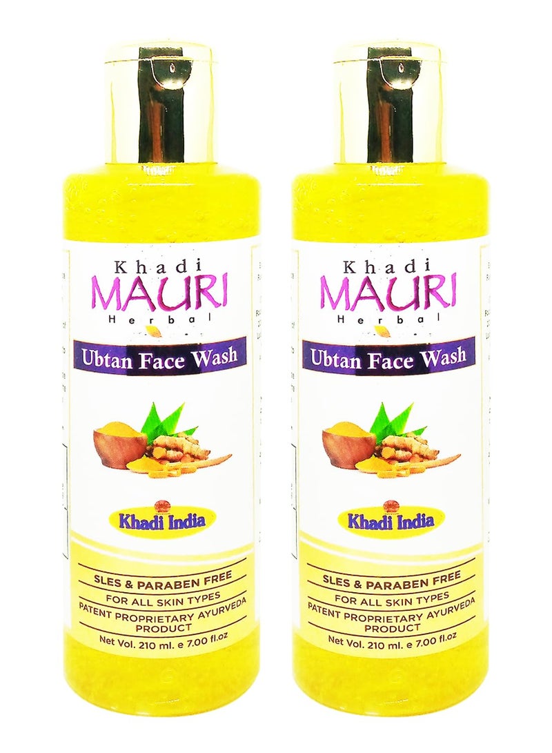 Khadi Mauri Ubtan Face Wash Pack Of 2 Face Wash 300 ml - Image 1