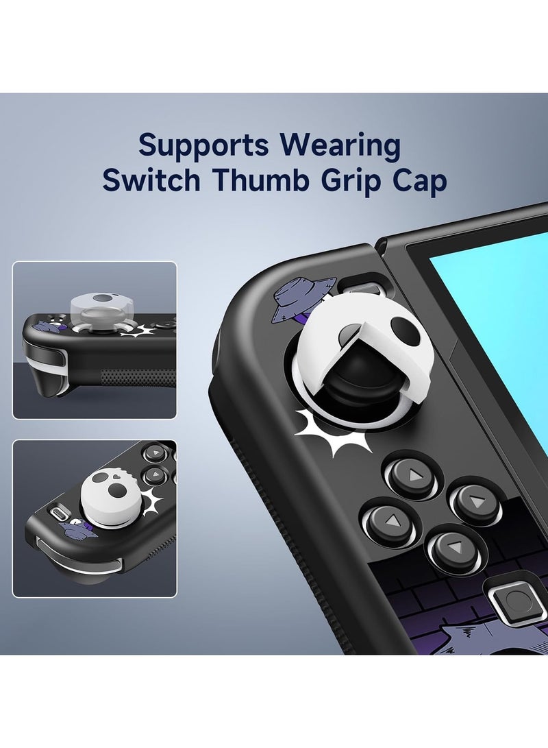 Case for Nintendo Switch OLED 2021, Ergonomic Comfort Grip TPU Hard Case with 4 Thumbs G Tear Cover, Hard Protective Case - Image 5