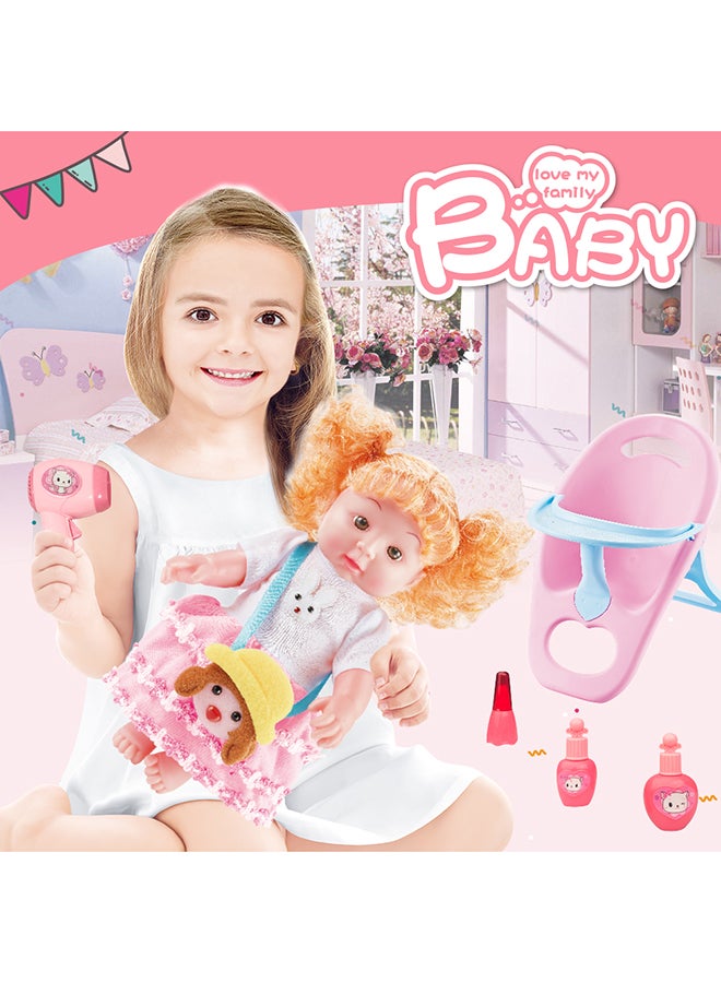 Kidle Vinyl Baby Doll With Trolley And Accessories For Kids, For Ages 3 Year And Above 63x42x10.5cm - Image 5