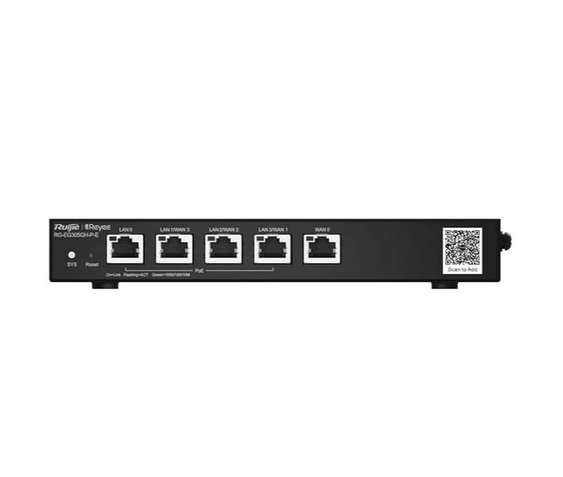 Ruijie Reyee 5-Port High Performance Cloud Managed PoE Router RG-EG305GH-P-E - Image 2