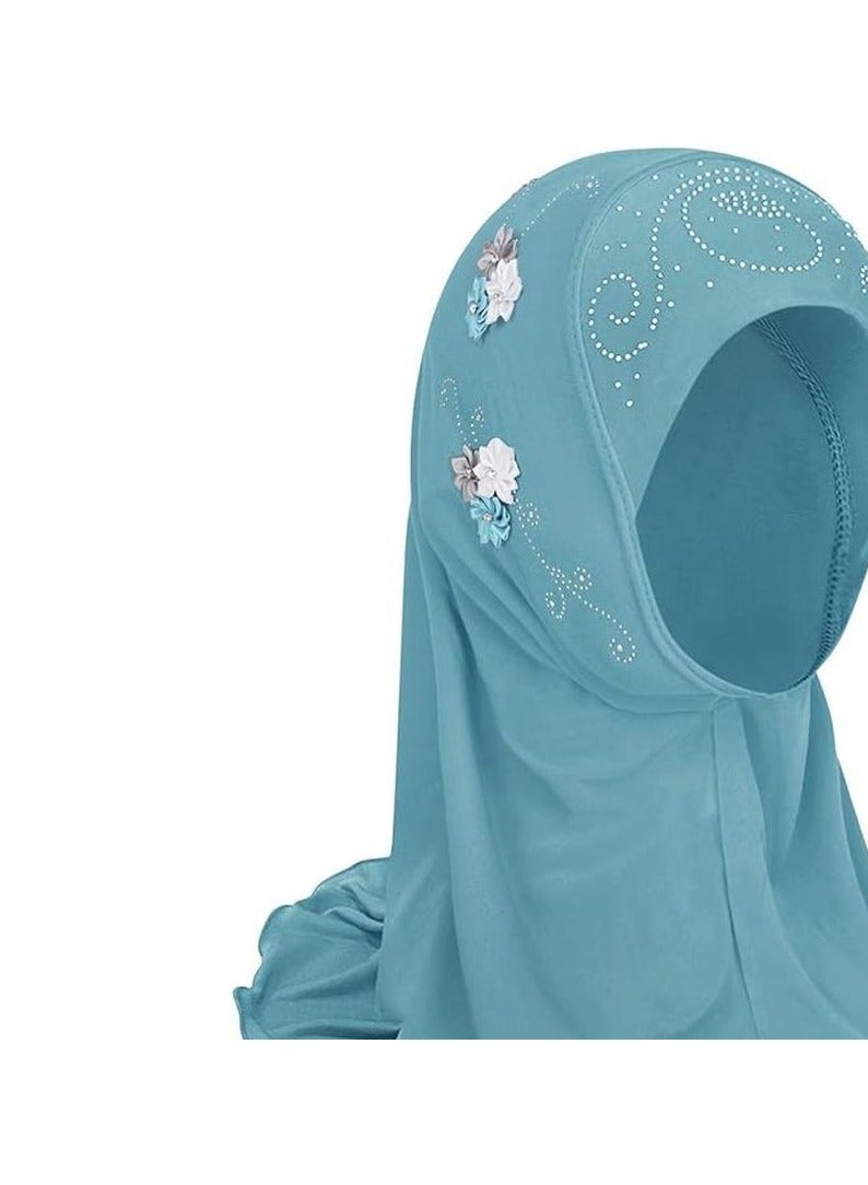 Y&D 50*48cm Suitable For 2 TO 6 Years Old Girl Shawl Lace Hijab - Image 3