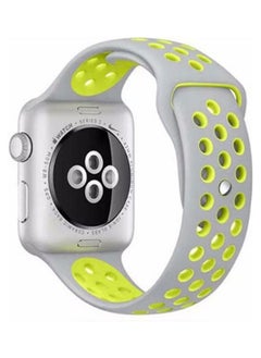 Sport Silicone Strap For Nike Apple Watch Band White/Lemon