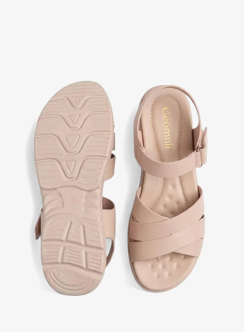 Geoomnii Pink Women’s Sandals with Back Strap – Comfortable, Stylish & Secure Fit for Women | Best Price UAE
