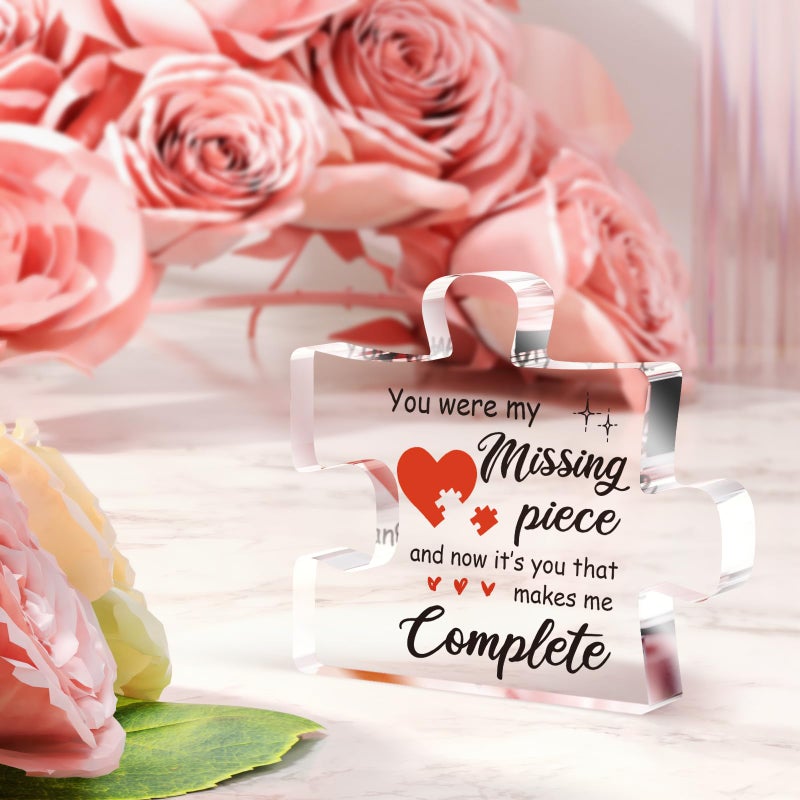 Buioata Gifts for Her - Delicate Girlfriend Birthday Gifts for Her - Acrylic Puzzle Piece 3.9 x 3.3  Anniversary Birthday Gifts for Girlfriend  Valentines Day Meaningful Gifts for Her  Ideas - Image 2