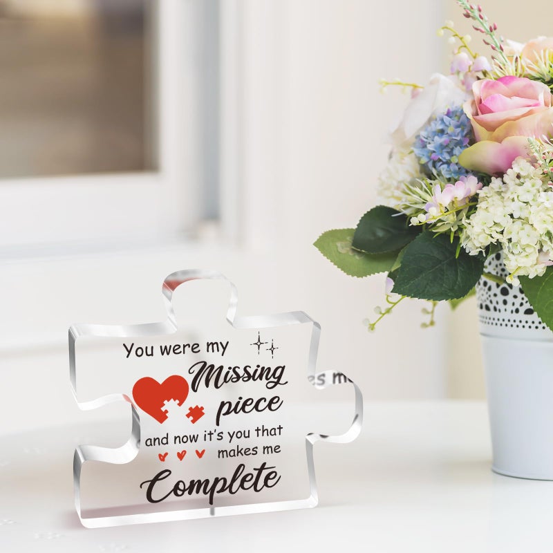 Buioata Gifts for Her - Delicate Girlfriend Birthday Gifts for Her - Acrylic Puzzle Piece 3.9 x 3.3  Anniversary Birthday Gifts for Girlfriend  Valentines Day Meaningful Gifts for Her  Ideas - Image 4