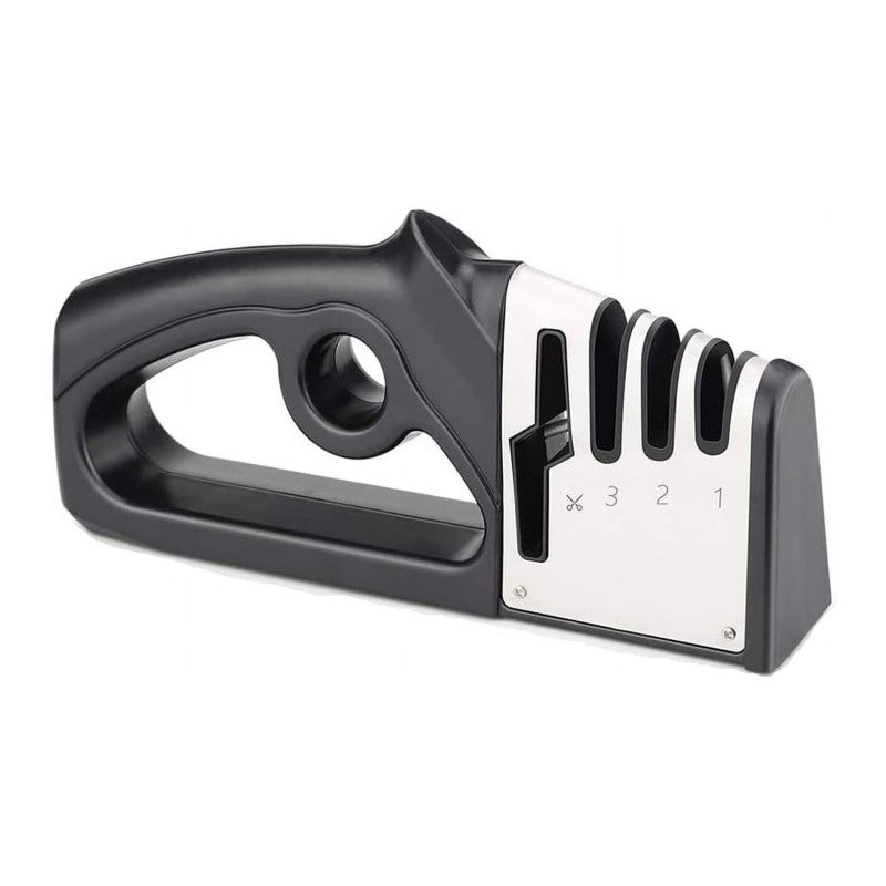 Knife Sharpener 4-Stage Sharpening System Restore Razor Sharpness In Seconds - 4-In-1 Versatility Ergonomic Non-Slip Design Portable Sharpener for Home Kitchen Outdoor Camping DIYers - Image 1