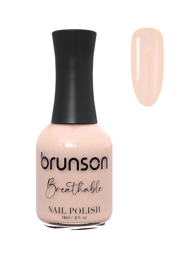 brunson طلاء أظافر قابل للتنفس طلاء أظافر حلال مناسب للوضوء سريع الجفاف نباتي طويل الأمد وسهل التقشير 18 مل BH012