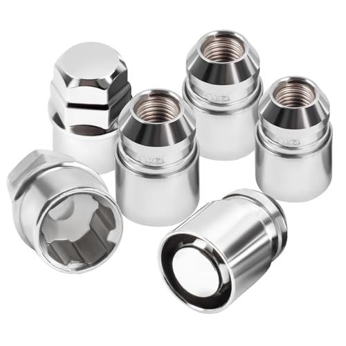 Mardarth 6PCS M12x1.5 Wheel Lock Lug Nuts Set Height 1.3" Cone Seat Replacement for Escape Focus Fusion Accord CR-V Cruze Malibu Equino 12x1.5 Locking Lug Nuts Nut for Tire Anti-Theft - Image 1