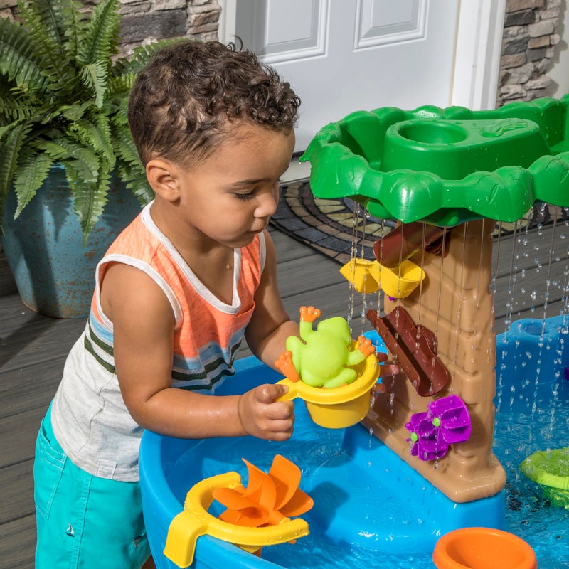 Step2 Tropical Rainforest Water Table Kids Water and Sand Activity Sensory Playset Summer Outdoor Toys 13 Piece Water Toy Accessories For Toddlers 15 Years Old Blue Brown - Image 2