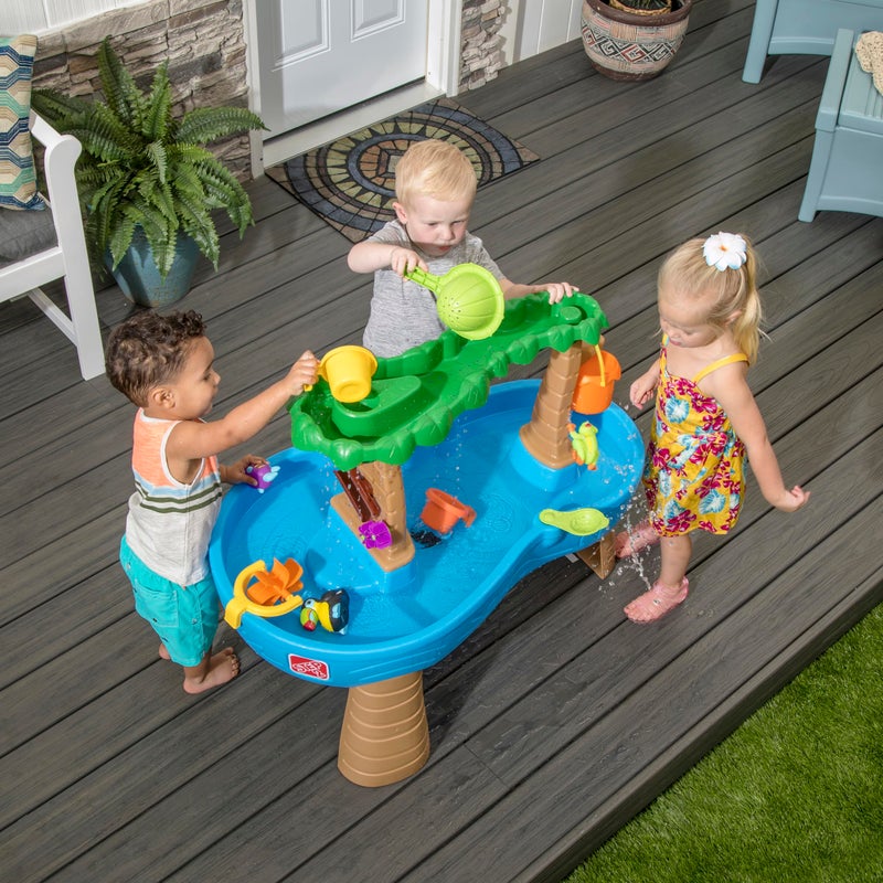 Step2 Tropical Rainforest Water Table Kids Water and Sand Activity Sensory Playset Summer Outdoor Toys 13 Piece Water Toy Accessories For Toddlers 15 Years Old Blue Brown - Image 5