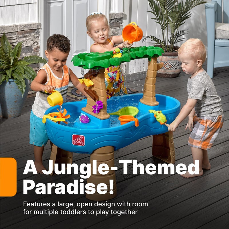Step2 Tropical Rainforest Water Table Kids Water and Sand Activity Sensory Playset Summer Outdoor Toys 13 Piece Water Toy Accessories For Toddlers 15 Years Old Blue Brown - Image 1