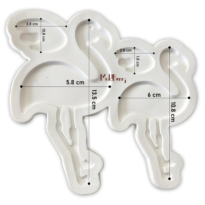 MoldBerry Garnising Mold Making Flamingo Shape Silicone Garnish Mold Chocolate Mould Candy Crayons Fondant Resin Sugarcraft Cake Decoration Tools for DIY Dessert Decoration Garnish Pack of 1 - Image 2