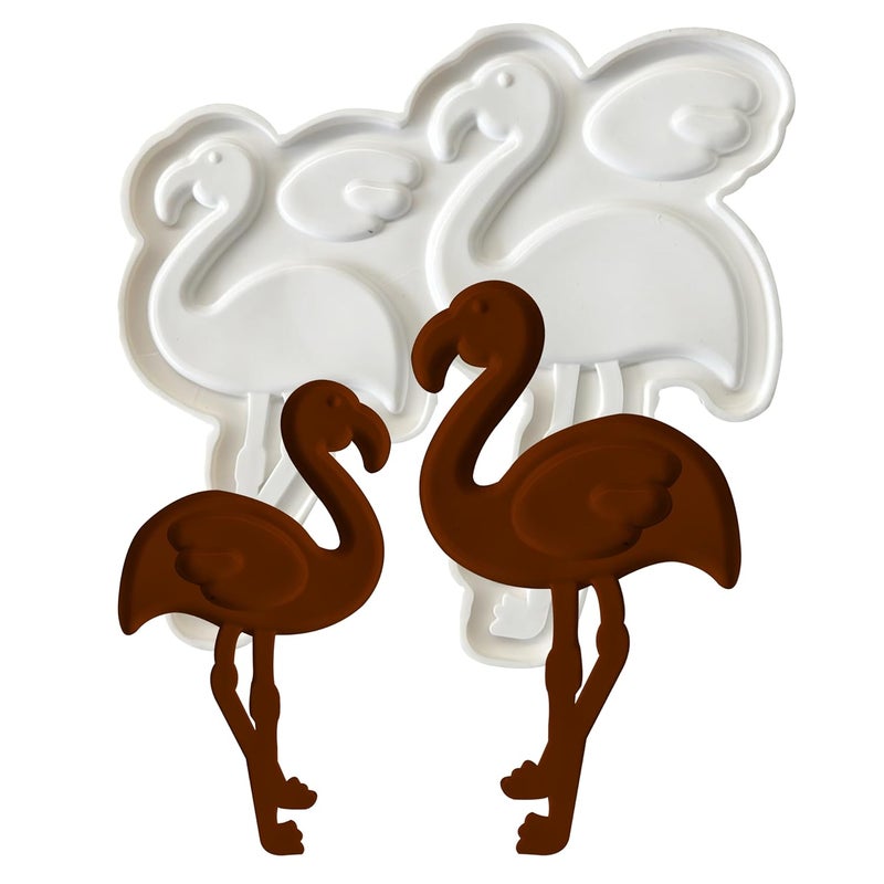 MoldBerry Garnising Mold Making Flamingo Shape Silicone Garnish Mold Chocolate Mould Candy Crayons Fondant Resin Sugarcraft Cake Decoration Tools for DIY Dessert Decoration Garnish Pack of 1 - Image 1