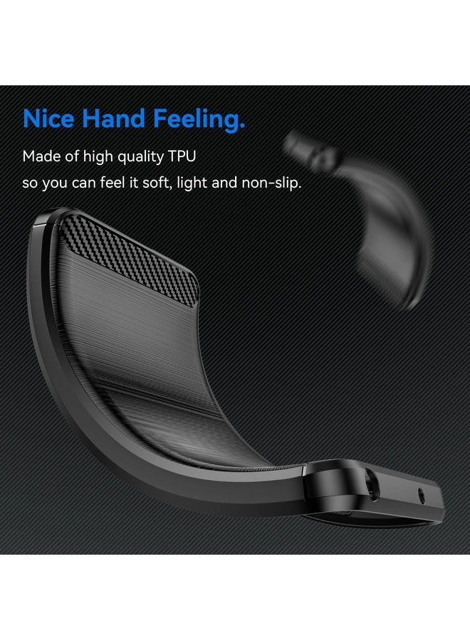 Case Cover For Xiaomi Redmi K60 Pro Brushed Texture Carbon Fiber TPU Phone Case(Black)