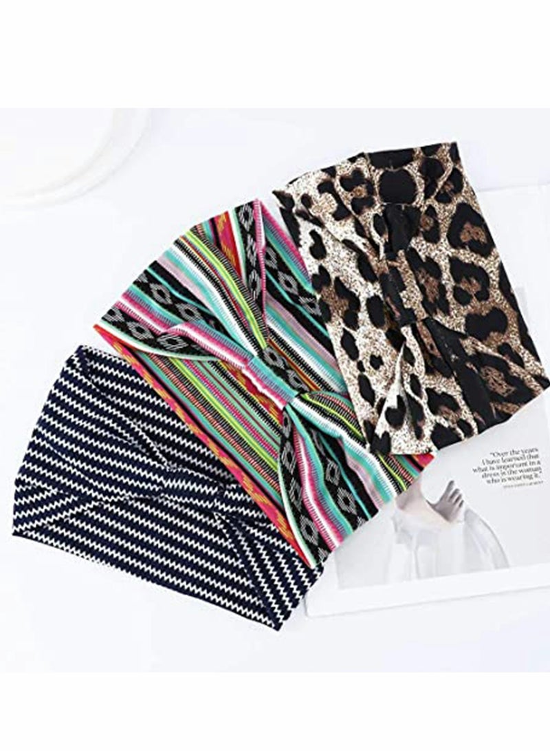إسكدنيا 3 Pcs Headbands Leopard Hair Bands Non Slip Twist - Image 3