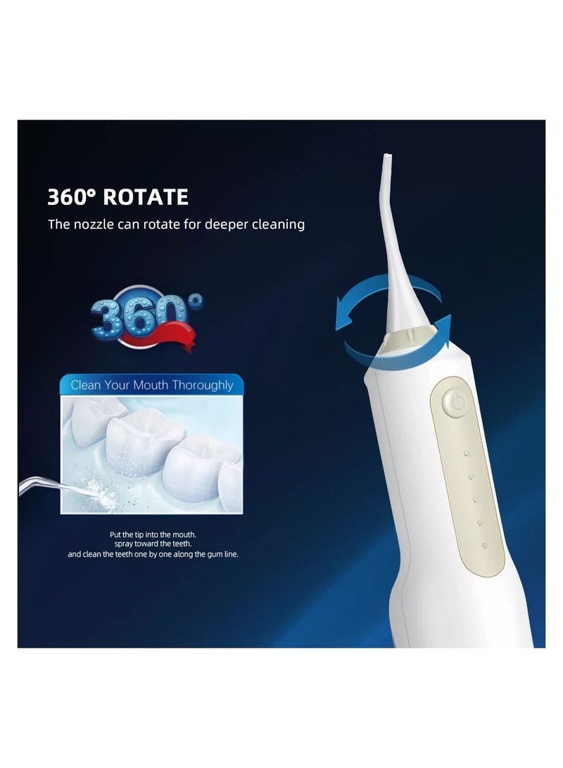 Calla Portable Electric Water Flosser Oral Irrigator, Cordless Orthodontic Flossers for Braces, IPX7 Waterproof, 5-Modes with 4 Replacement Jet Tip - Image 5