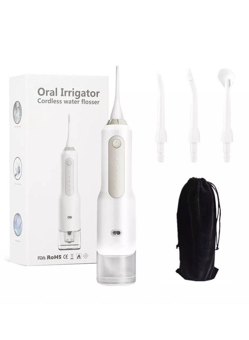 Calla Portable Electric Water Flosser Oral Irrigator, Cordless Orthodontic Flossers for Braces, IPX7 Waterproof, 5-Modes with 4 Replacement Jet Tip - Image 1