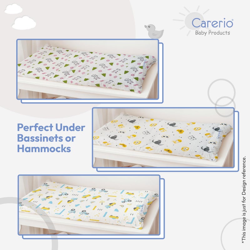 Carerio Newborn Baby Godadi, Soft Mulmul Cotton Baby Bed, Godadi, Crib Sheet, Cartoon Mat Bedding, Multicolor (Medium, Pack of 3 (02)) - Image 3