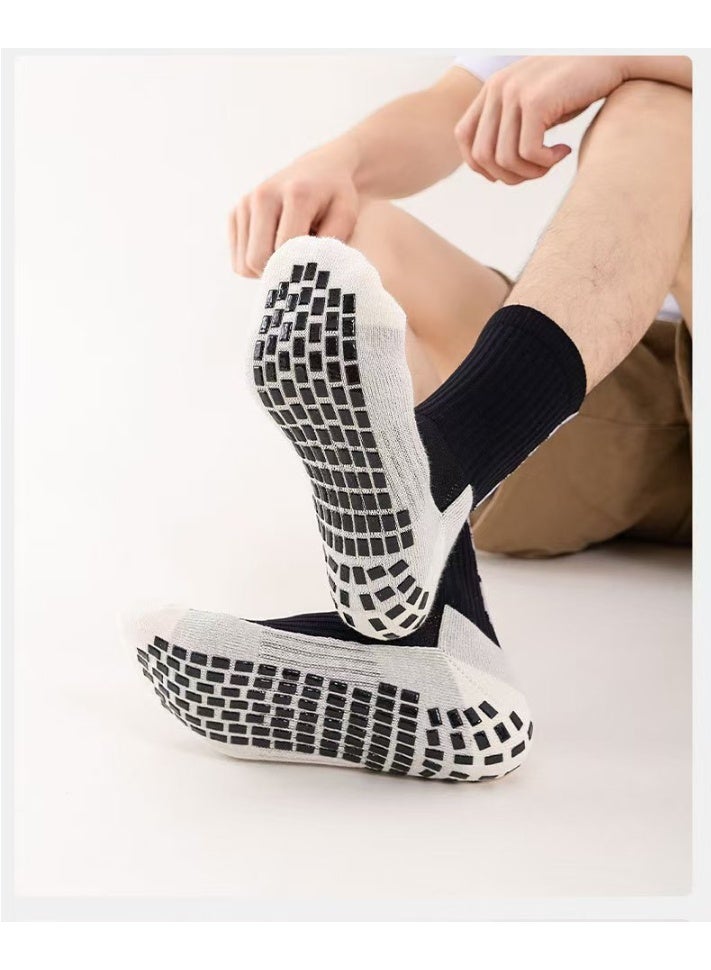 3 Pairs Grip Socks Football Men Women Anti Slip Sports Grip Socks Breathable Anti Blister Rubber Pads Non Slip Basketball Socks Athletic Grippy Socks For Soccer Running Hiking Boxing Rugby - Image 4