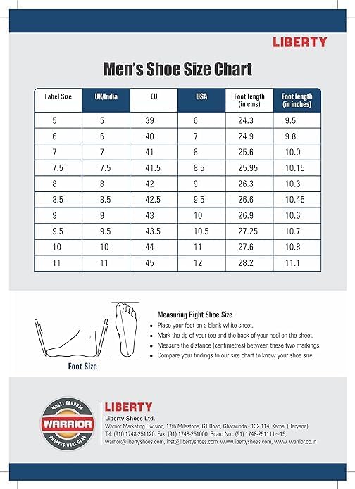 Liberty Warrior Cassino Safety Shoes for Men, Steel Toe, Genuine Leather, Light Weight, PU Sole, Black, Sizes-5UK-11UK - Image 2
