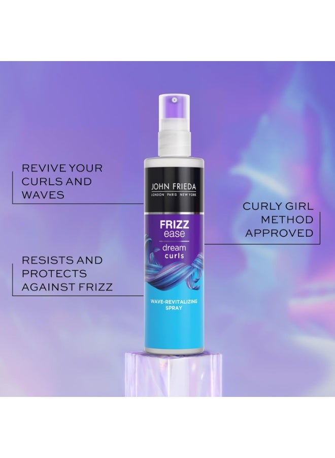 John Frieda John Frieda Dream Curls Wave Revitalizing Spray, Light Moringa Oil Spray for Wavy Hair, Curly Girl Method Approved, Anti Frizz Curl Defining spray, 5 Oz  - Image 4