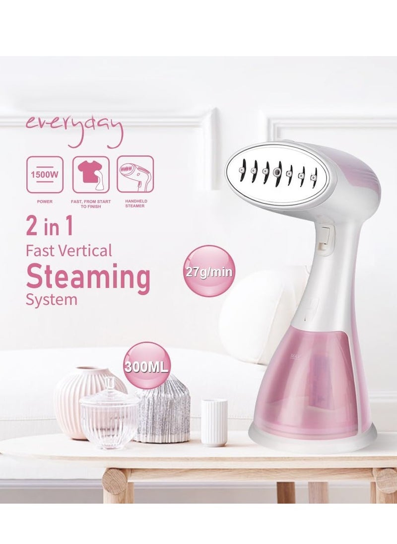 Haley - Portable Clothes Steamer 1500W with a Detachable 300ml Water Tank - 15-second Quick Heating - Auto Shut Off, Leak-Proof, and Fast Wrinkle Removal. 1 year Warranty - Image 1