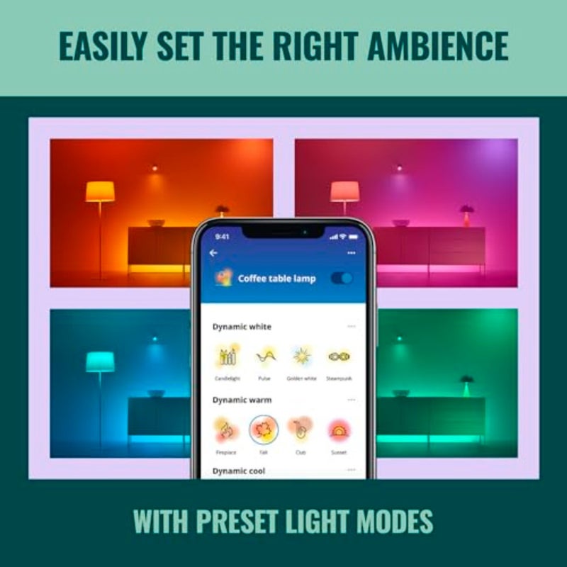 WiZ Connected Color High Lumen 6 Retrofit Downlight for residential and commercial lighting, aluminum housing, white finish, 2700K6500K + RGB with 16M colors, smart app and voice control, no hub required - Image 5
