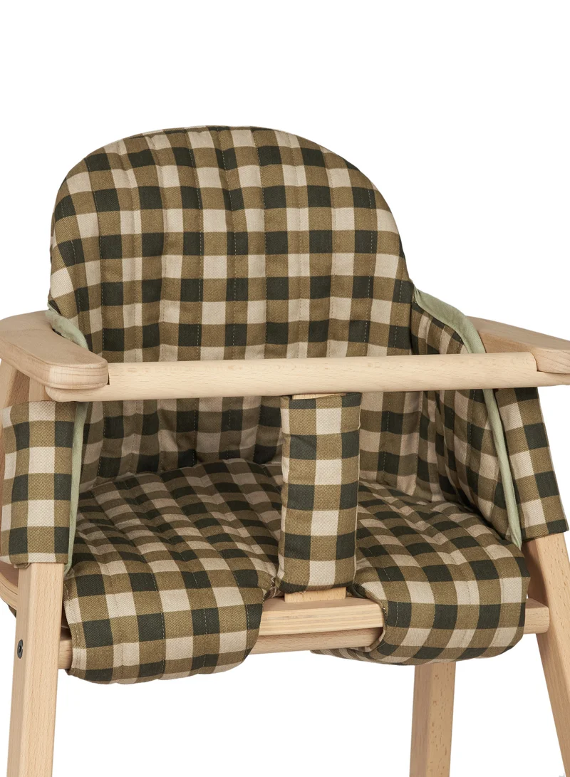 نوبودينوز Green Checks Growing Green High Chair Cushion