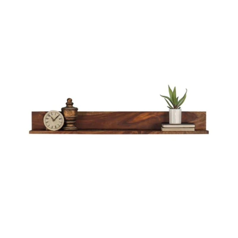 carpentray 1 Set 18 Inch Long Floating Shelf for Wall Natural Walnut Wood Wall Shelves Picture Ledge Wall Bookshelf for Living Room Bedroom Kitchen Office Home Dcor 18 Inch Long - Image 3