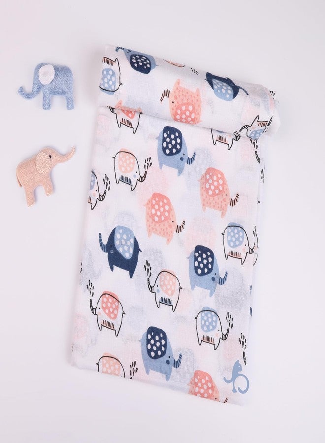 Just Bumm 100% Organic Cotton Muslin Swaddle for Newborn Babies - 98x98 cm, Soft, Breathable, Lightweight Swaddle Wraps for Babies Pack of 3 (Big Adventure) - Image 2