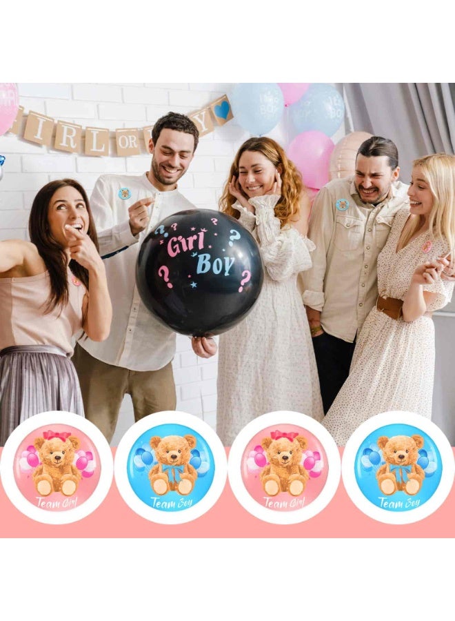 Aideli 20-Piece Baby Shower Gender Reveal Party Badges, Team Boy Team Girl Buttons for Party Games and Party Favors - Image 4