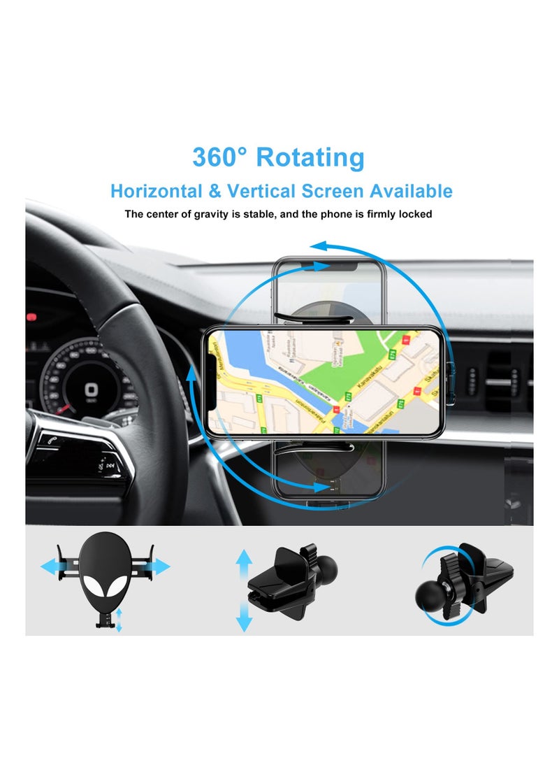 SYOSI 15W Car Wireless Charger, QI Fast Charging Auto Clamping Vent Mount Phone Holder Suitable for iPhone 14/13/12/11/Pro/Max Samsung Galaxy S22/S21/S20/S10 with QC 3.0 Adapter for 4-4.7In (Black) - Image 5