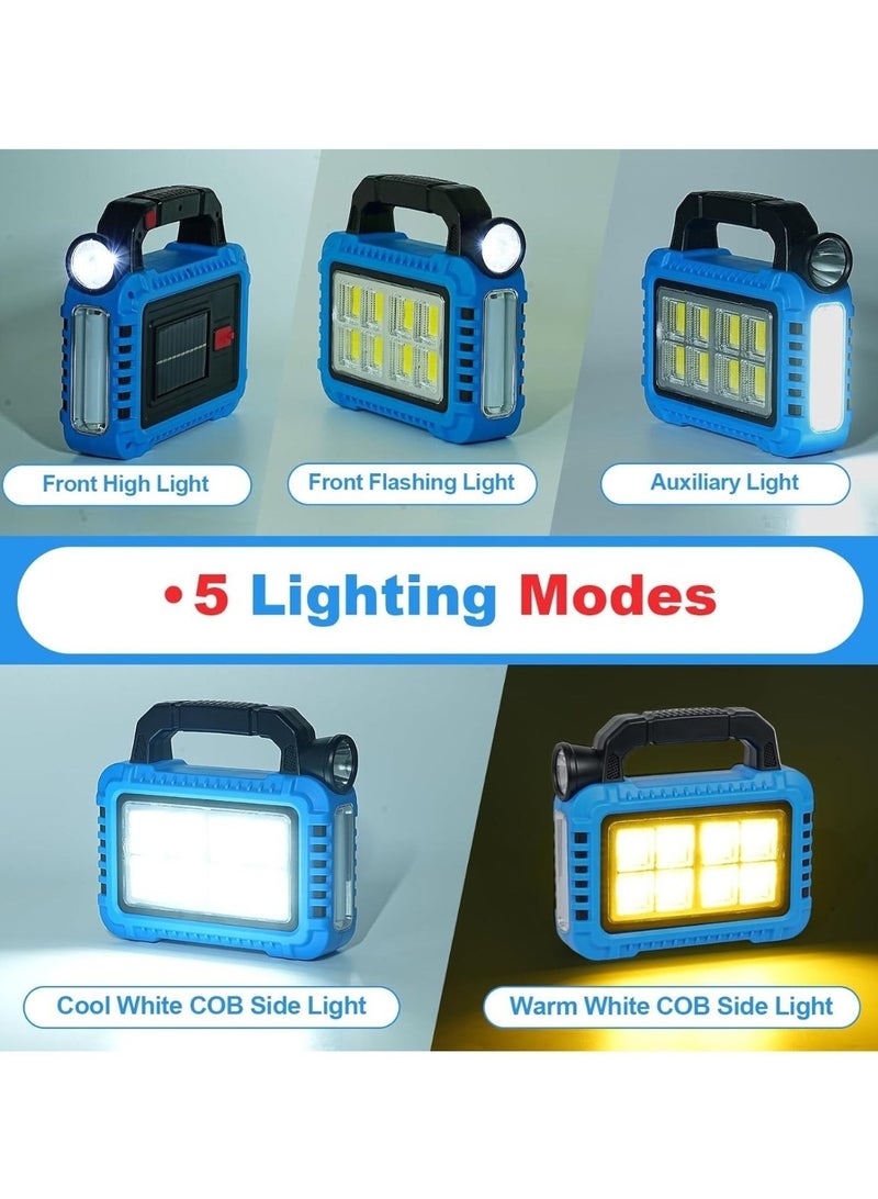 hurry bolt Solar Camping Torch Rechargeable USB Rechargeable Power Strip LED Flashlight for Hurricane Emergency Supplies Waterproof Device Charging - Image 3