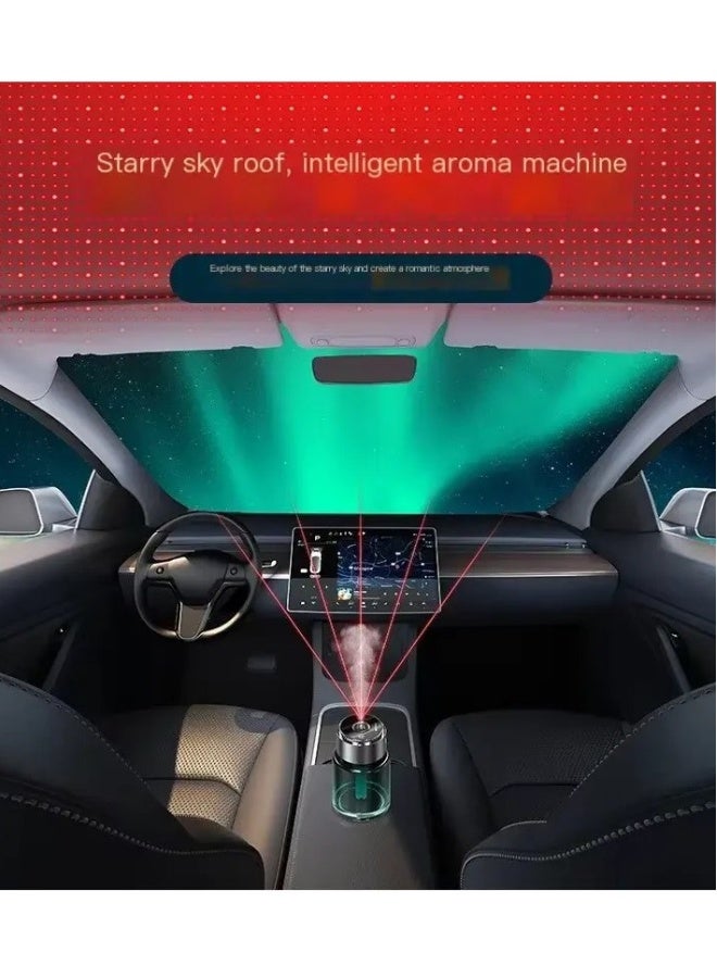 AL RAID 130ml Star Top Light Large Capacity Car Glass Perfume Diffuser & Humidifier – Portable USB-Powered Aromatherapy Device for Car, Home, Office | Multi-Mode Adjustable Air Freshener with Ultrasonic Technology, Auto Shut-Off, and Quiet Operation – Ideal Gift for Relaxation & Freshness - Image 2
