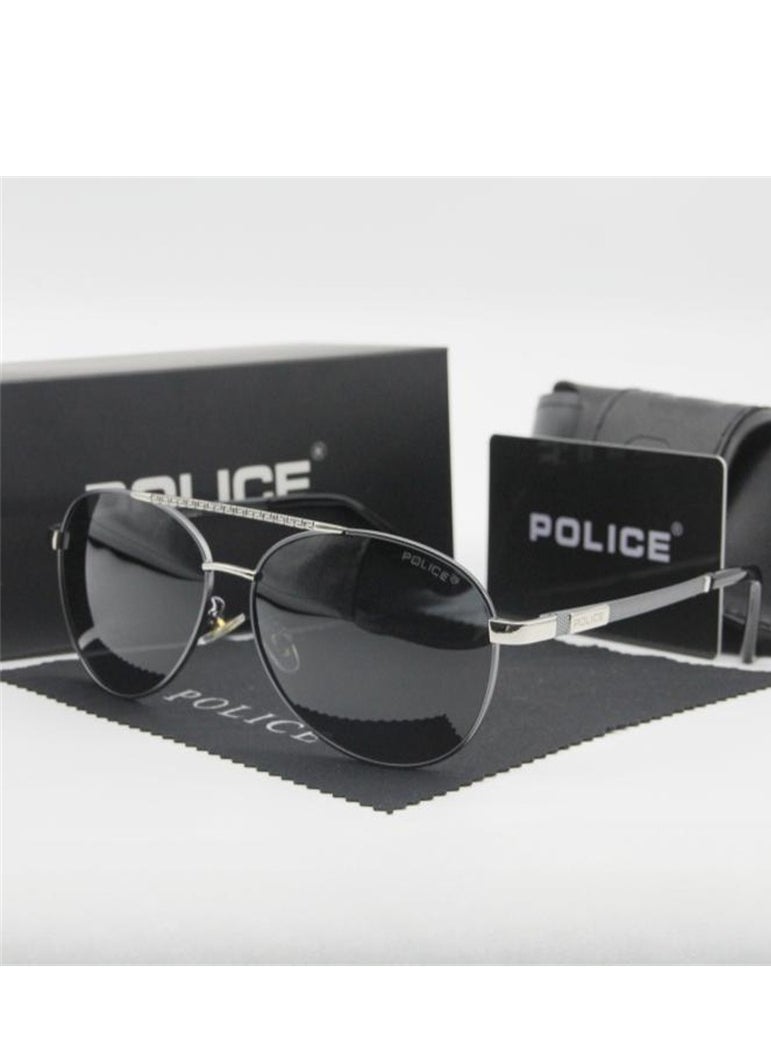 New High Quality Men's Polarized Sunglasses Protects You from UV Rays Metal High-end Sunglasses Black Frame Black Gold