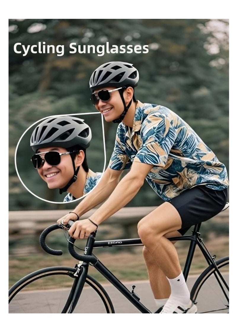 POLICE New High Quality Men's Polarized Sunglasses ,Cycling Sunglasses,Protects You from UV Rays Metal High-end Sunglasses Black Frame Black Gold - Image 2